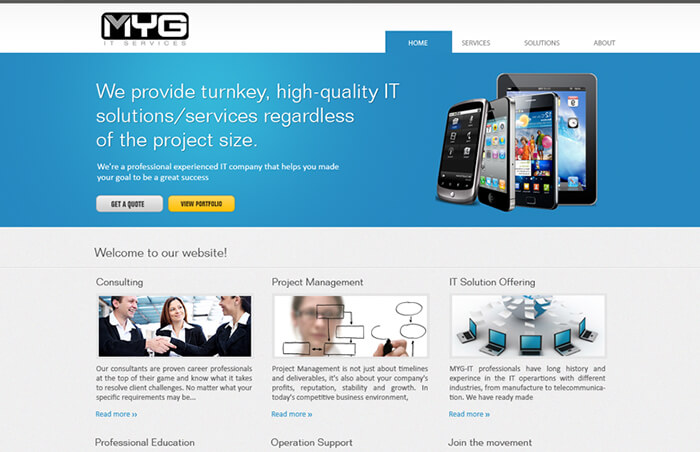 website design myg it